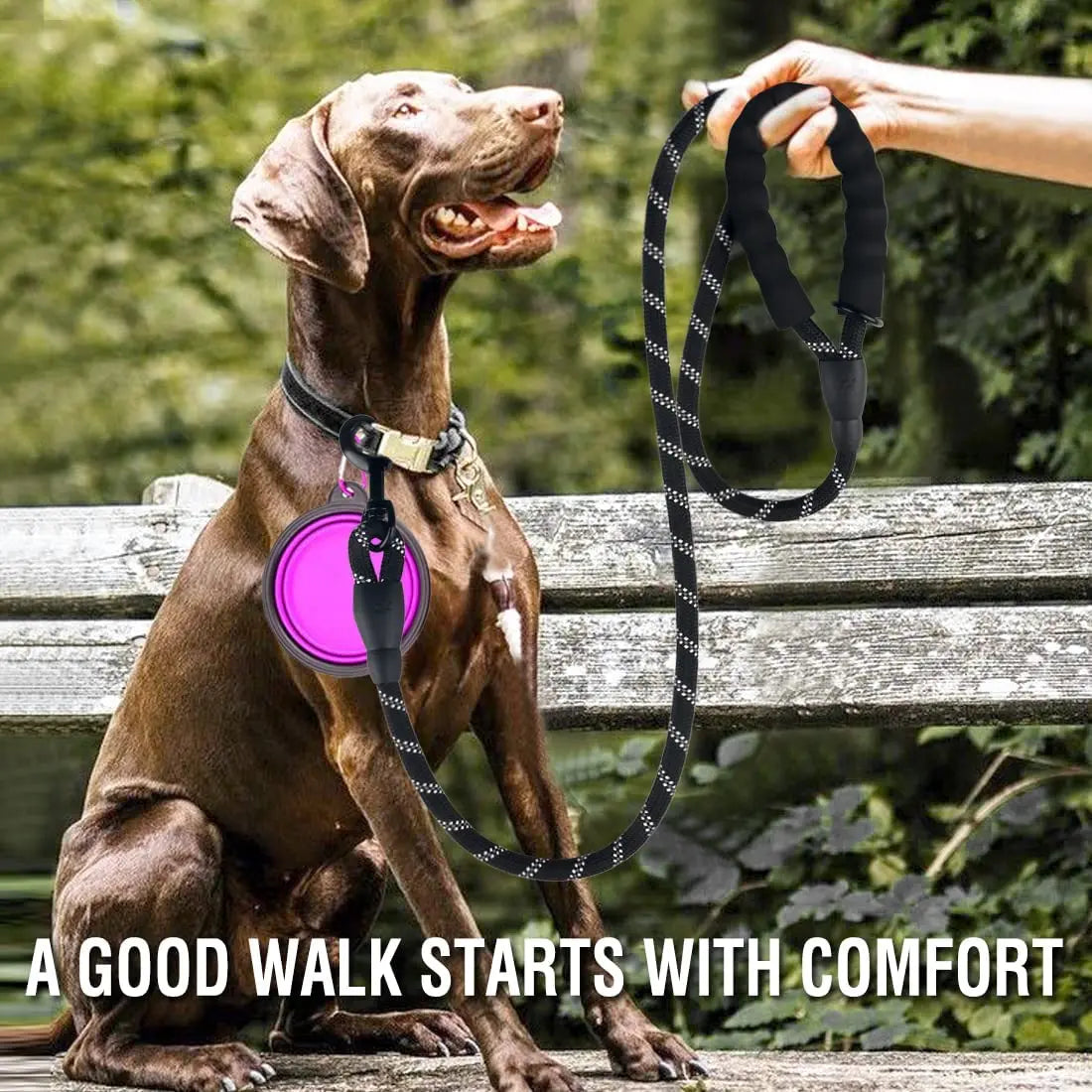 Reflective Strong Dog Leash – Durable Nylon Pet Leash for Small, Medium, and Large Dogs