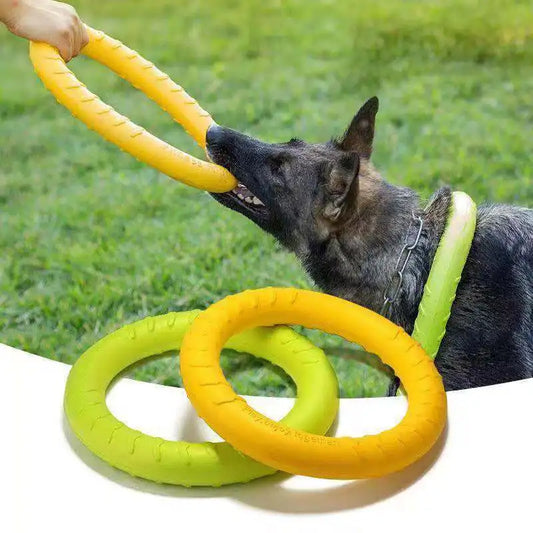 Durable Dog Flying Disk Toy – Interactive Training Ring for Aggressive Chewers – Floating Anti-Bite Pet Toy