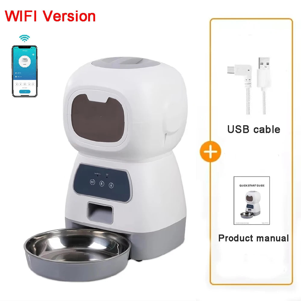 3.5L Smart Automatic Pet Feeder with Voice Recorder