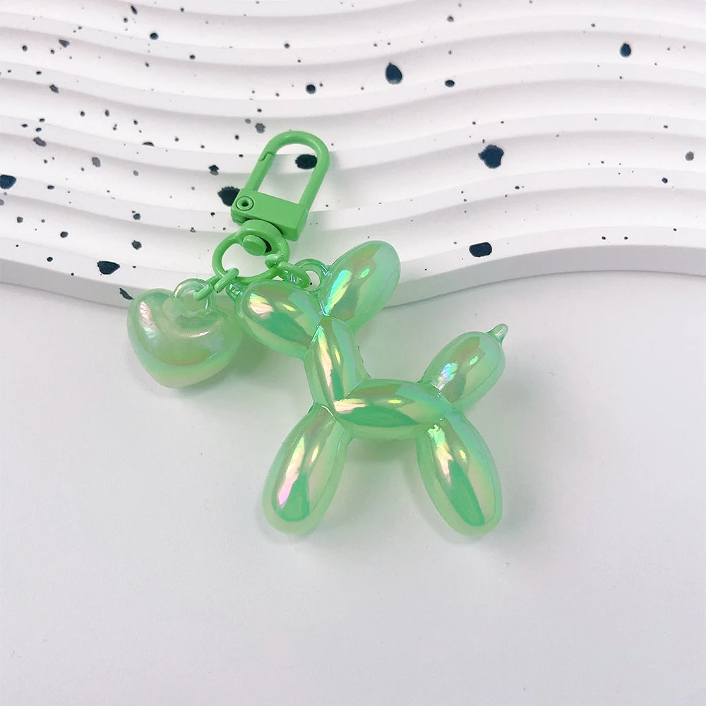 Cartoon Balloon Dog Keychain – Cute Acrylic Bag Charm for Women & Couples