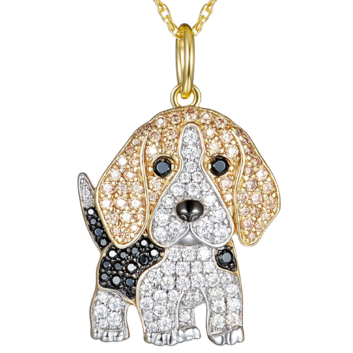 Exquisite Schnauzer Dog Pendant Necklace – Elegant Rhinestone Puppy Jewelry for Women, Perfect Gift for Dog Lovers