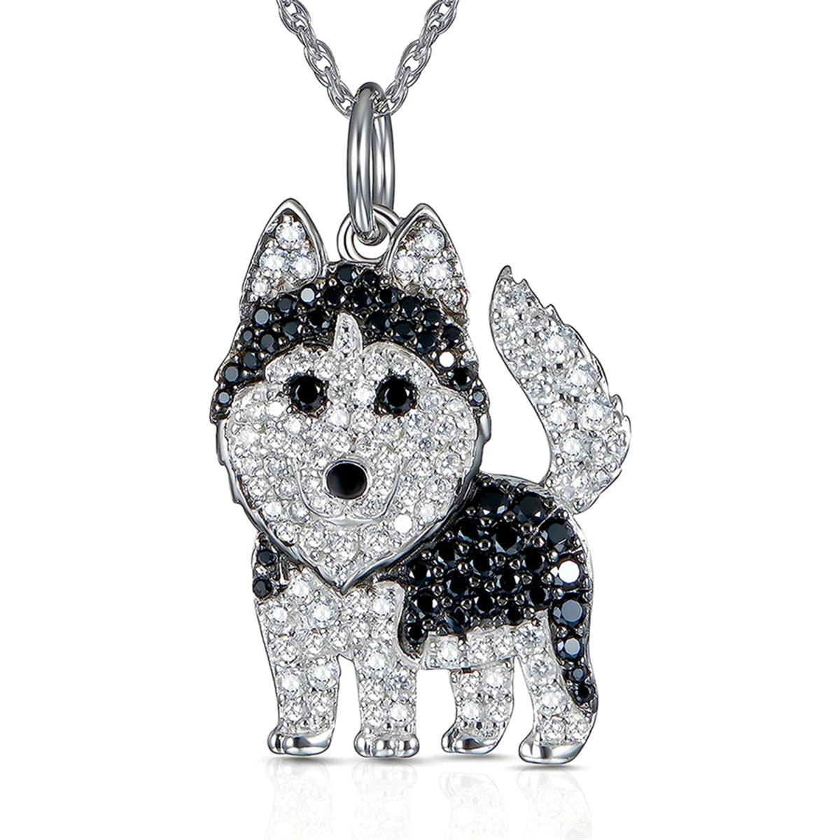 Exquisite Schnauzer Dog Pendant Necklace – Elegant Rhinestone Puppy Jewelry for Women, Perfect Gift for Dog Lovers