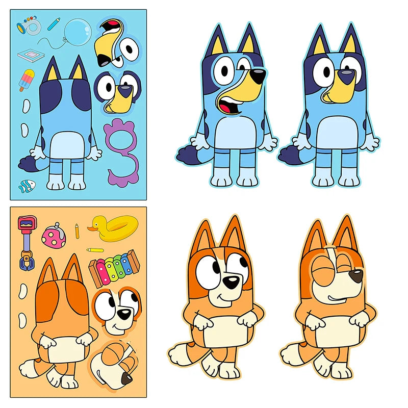 Bluey & Bingo DIY Puzzle Stickers - Fun Educational Toy