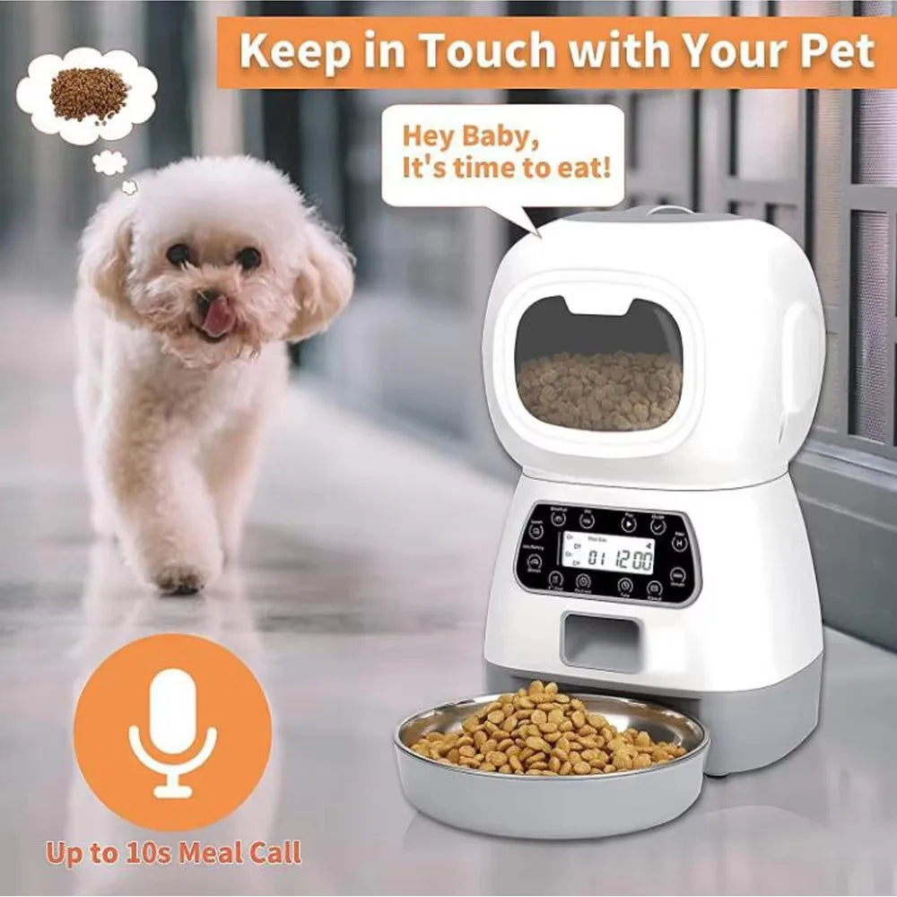 3.5L Smart Automatic Pet Feeder with Voice Recorder