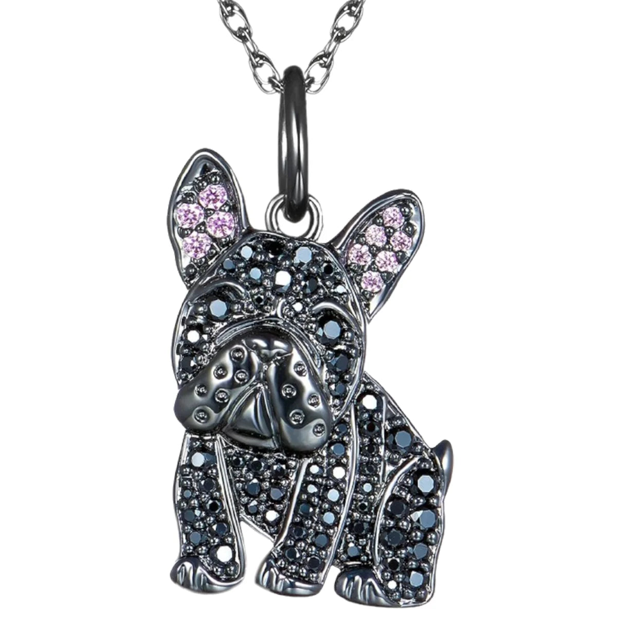 Exquisite Schnauzer Dog Pendant Necklace – Elegant Rhinestone Puppy Jewelry for Women, Perfect Gift for Dog Lovers