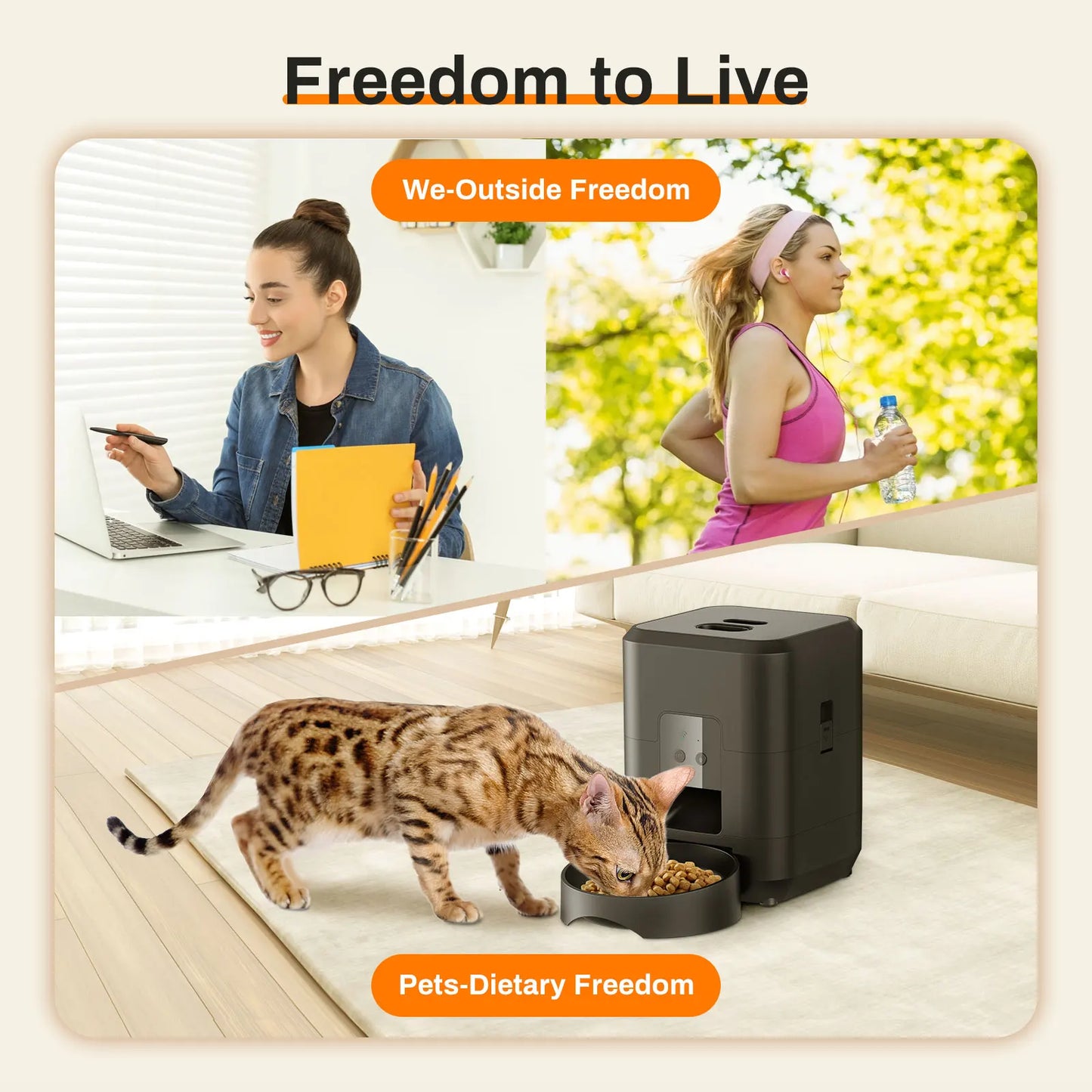 Smart Automatic Pet Feeder with Timed Meal Control and Spill Prevention