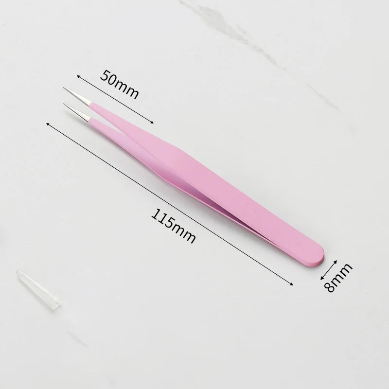 Stainless Steel Macaron Tweezers – Nail Art, Eyelash, Scrapbooking, and DIY Tool