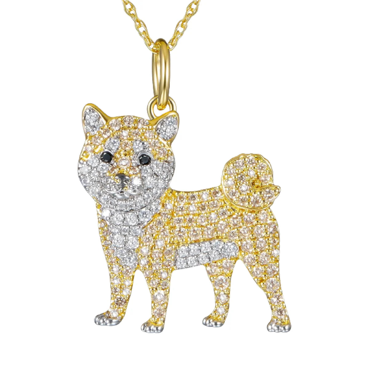 Exquisite Schnauzer Dog Pendant Necklace – Elegant Rhinestone Puppy Jewelry for Women, Perfect Gift for Dog Lovers