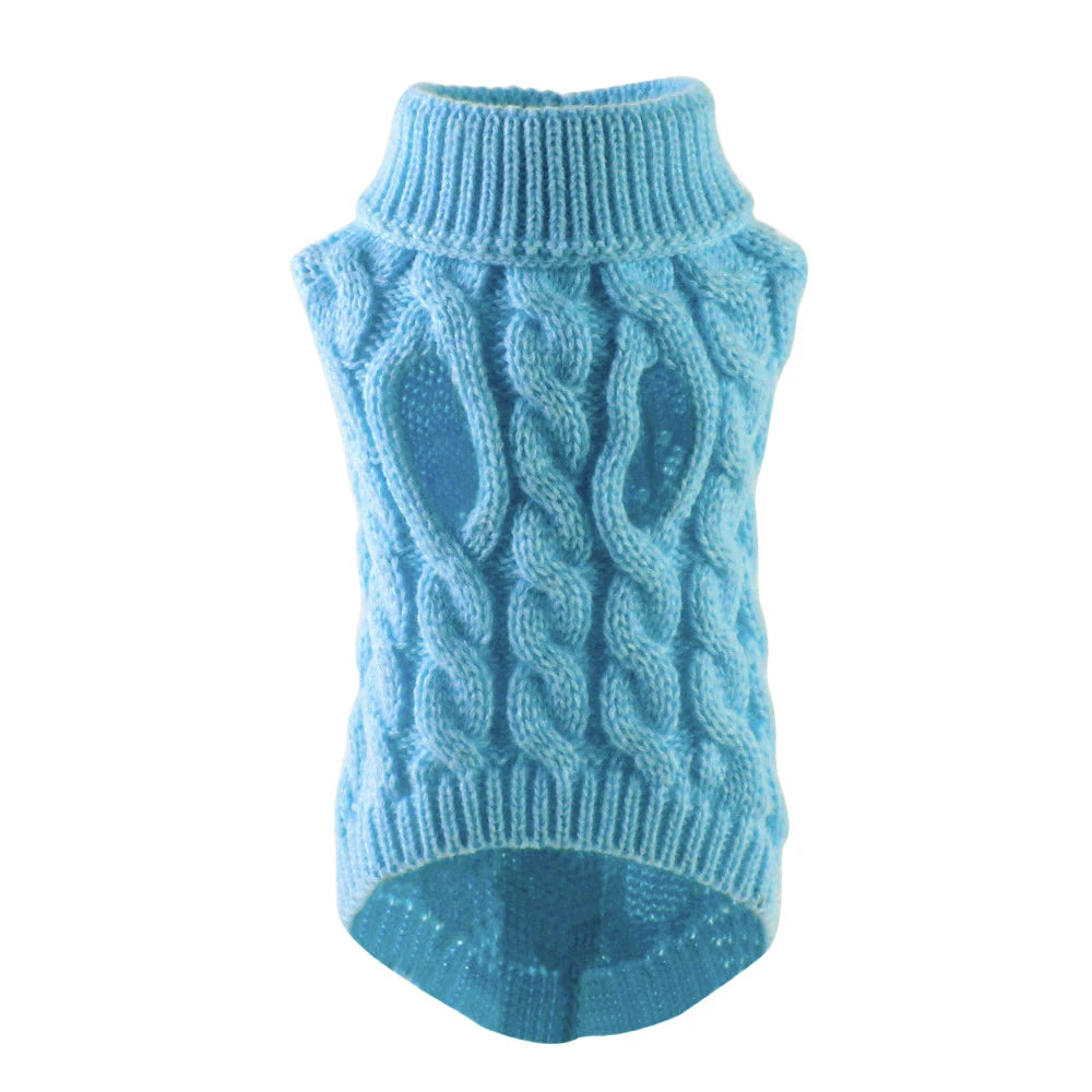 Puppy Dog Sweaters – Winter Warm Pet Turtleneck Vest for Small Medium Dogs & Cats