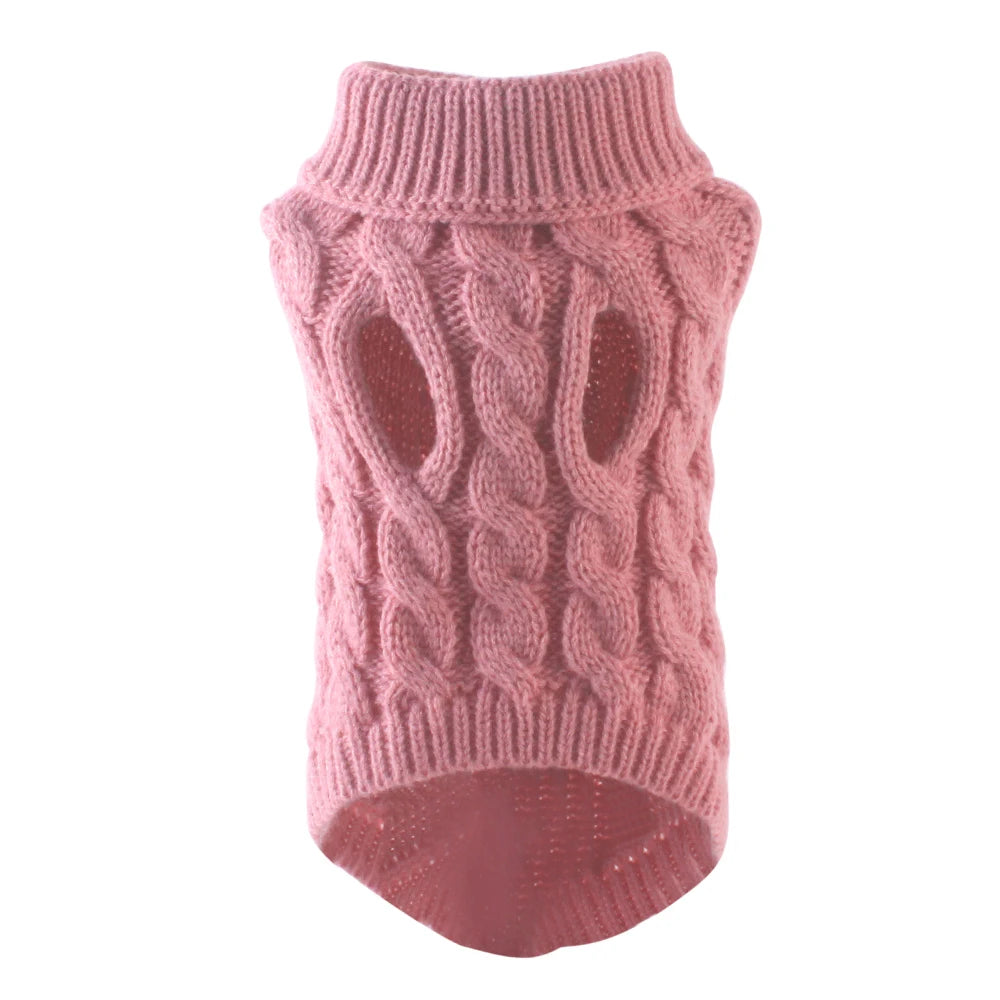 Puppy Dog Sweaters – Winter Warm Pet Turtleneck Vest for Small Medium Dogs & Cats