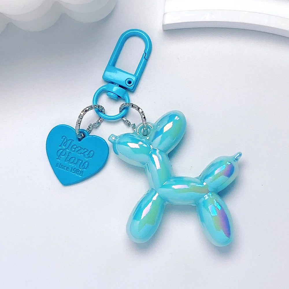 Cartoon Balloon Dog Keychain – Cute Acrylic Bag Charm for Women & Couples